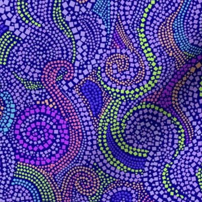 Mosaic Whirls in Purple