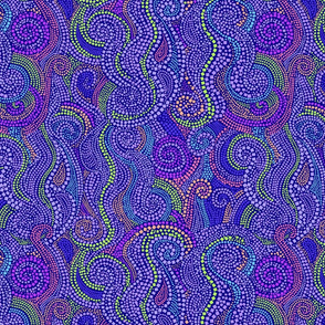 Mosaic Whirls in Purple