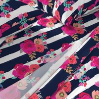 Sweet Pea Floral Stripe