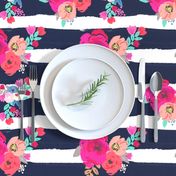 Sweet Pea Floral Stripe