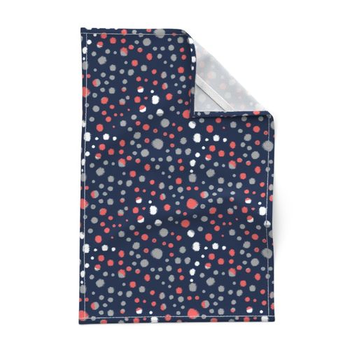 coral and navy dots fabric coral navy and grey nursery baby