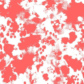 coral abstract fabric painted painterly nursery fabric interior decor fabric
