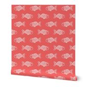 coral fish fabric nursery nautical baby preppy style fabric