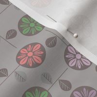 Scandi mod flowers on gray