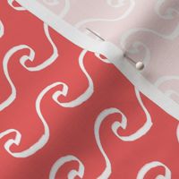 coral wave fabric summer beach fabric