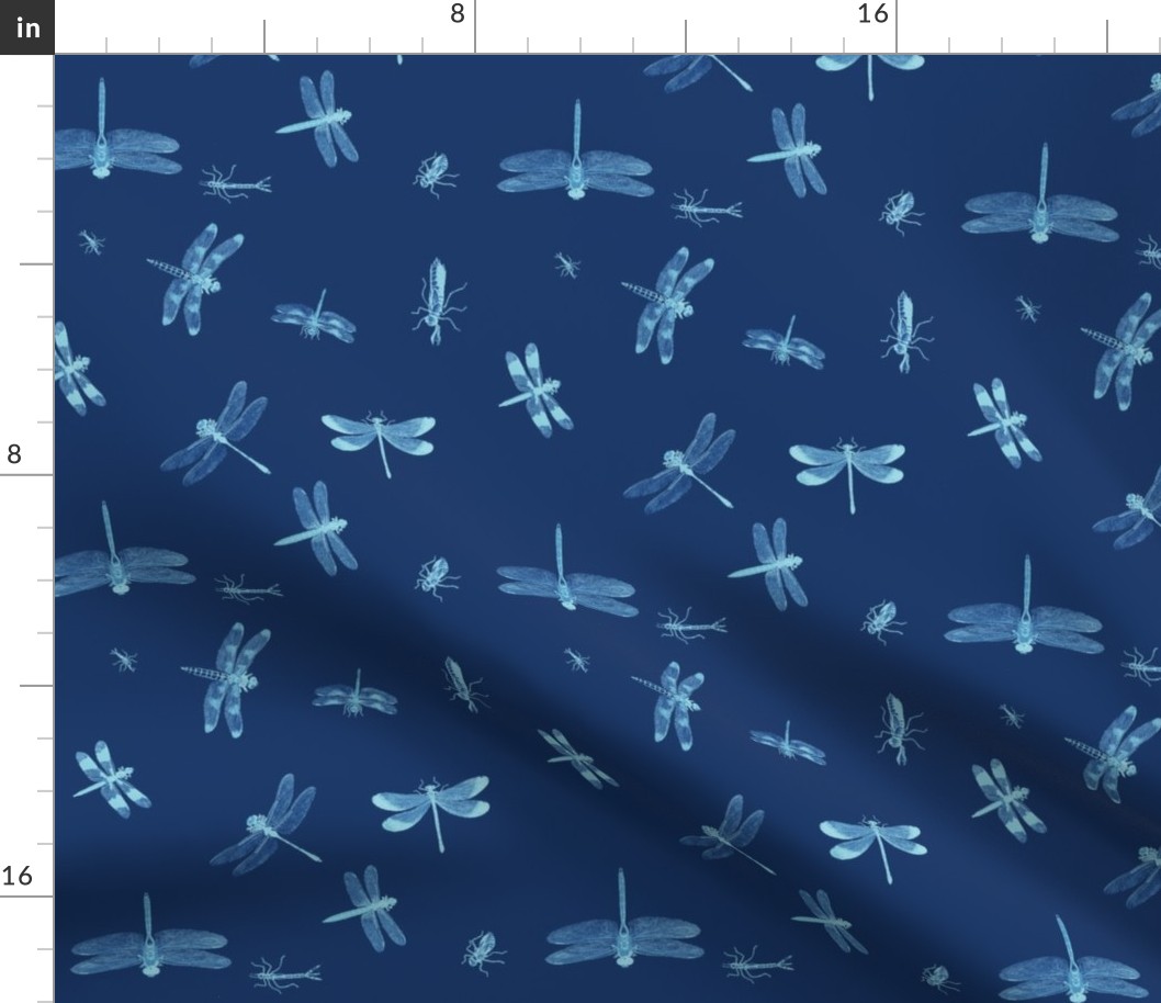 Dragonflies Indigo Blue