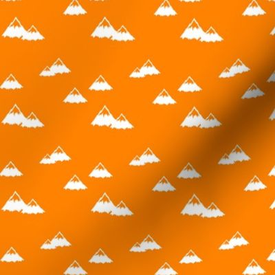 mountains on custom orange