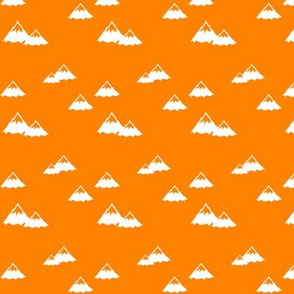 mountains on custom orange