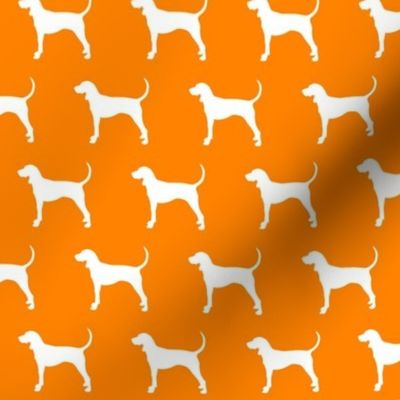 coonhound on orange (small scale)