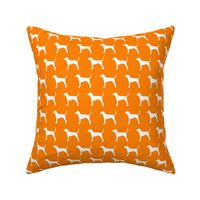 coonhound on orange (small scale)