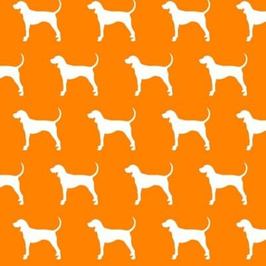 coonhound on orange (small scale)