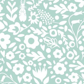 Beatrix Floral SEAFOAM