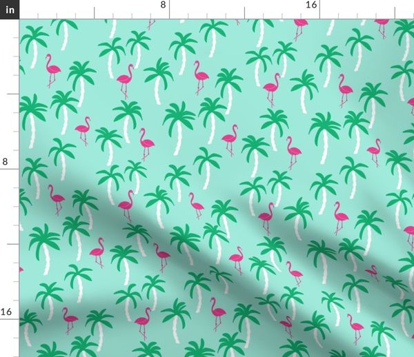 Sommer Tropisch Flamingo Palme Palmen Flamingos Handabdruck