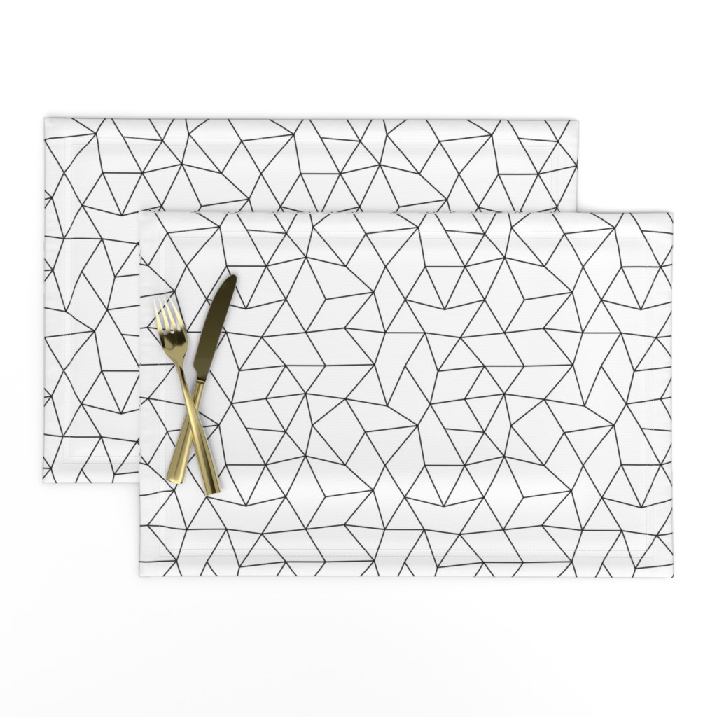 Abstract basic geometric triangle raster trend black and white