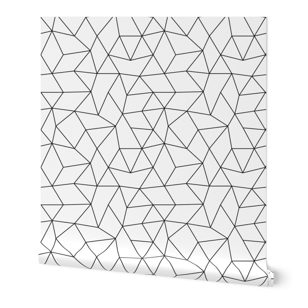 Abstract basic geometric triangle raster trend black and white