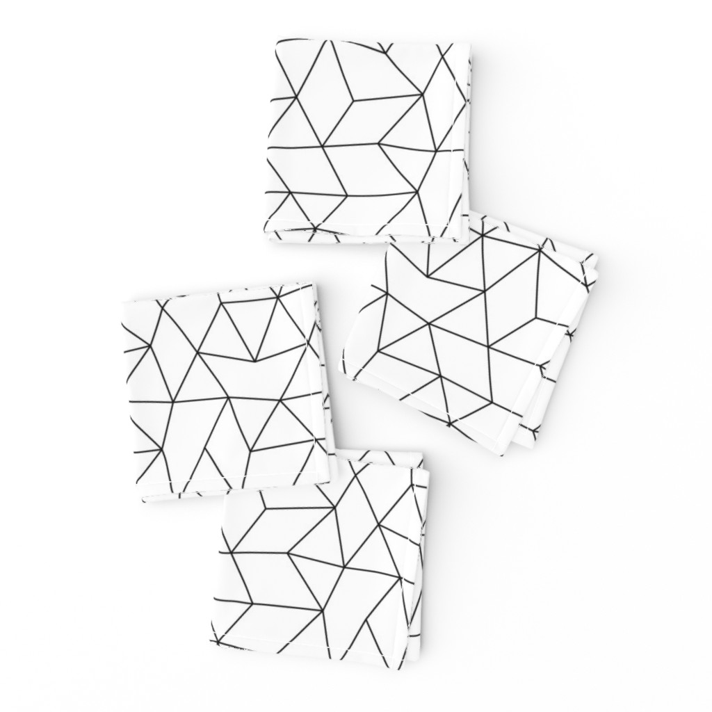 Abstract basic geometric triangle raster trend black and white