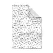 Abstract basic geometric triangle raster trend black and white