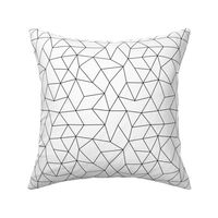 Abstract basic geometric triangle raster trend black and white