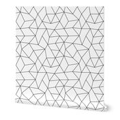 Abstract basic geometric triangle raster trend black and white