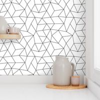 Abstract basic geometric triangle raster trend black and white