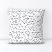 Abstract basic geometric triangle raster trend black and white