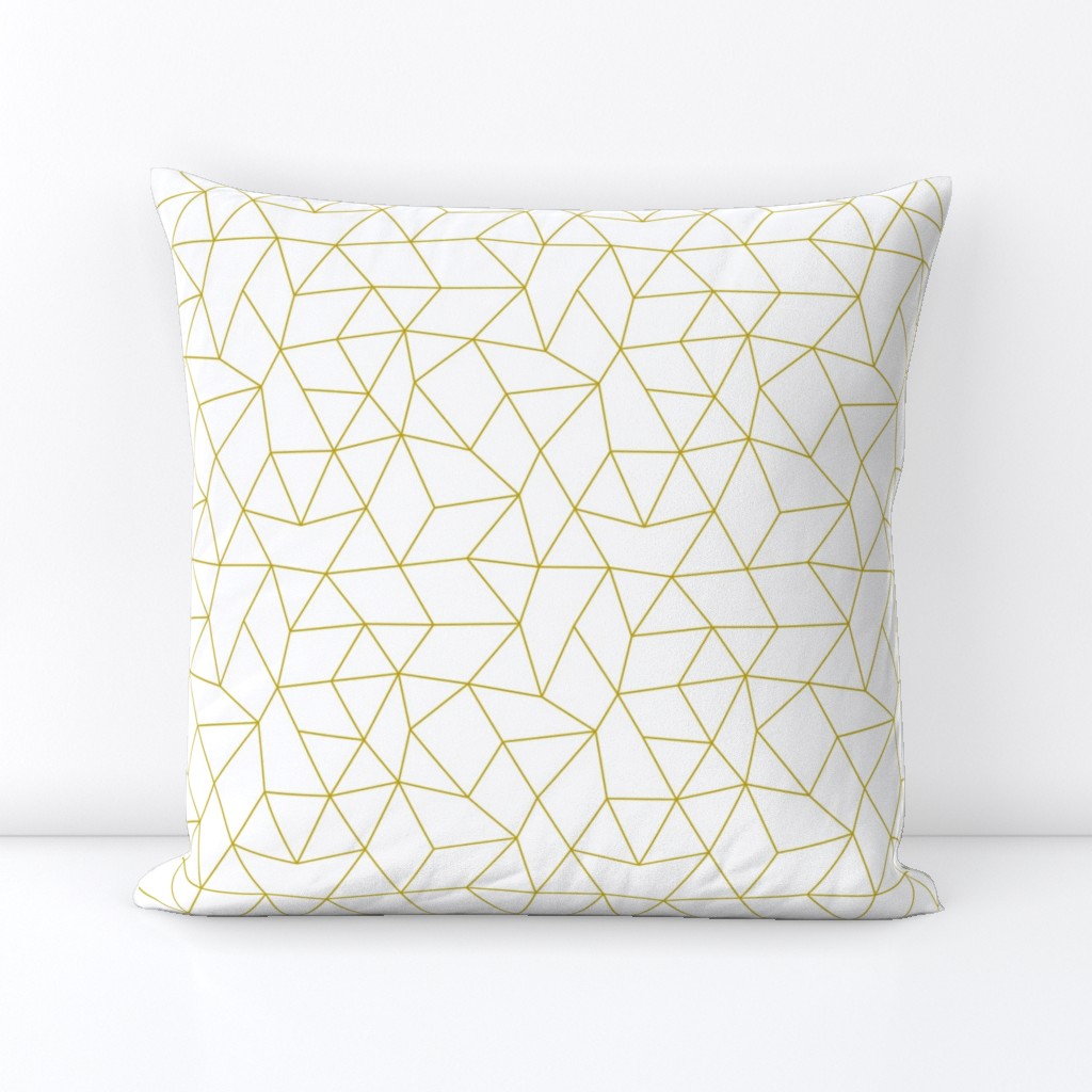 Abstract basic geometric triangle raster trend ochre mustard yellow