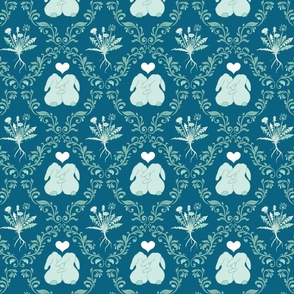 bunny love teal medium