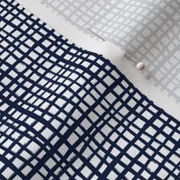 navy grid fabric home decor interior design