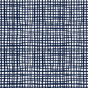 navy grid fabric home decor interior design