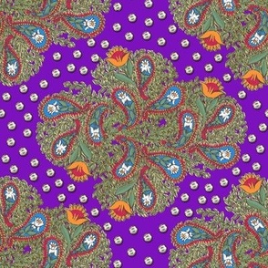 Floral Paisley on Purple