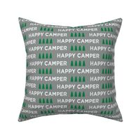 happy camper || dark grey and green