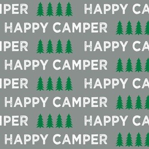 happy camper || dark grey and green