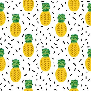 pineapple fabric yellow pineapples tropical summer fruit fabric