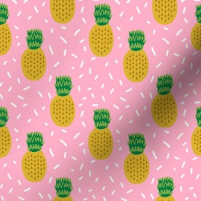 pineapple fabric pink pineapples tropical summer fruit fabric