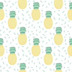 pineapple fabric pastel summer tropical summer fruit fabric