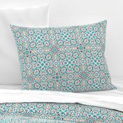 Marrakesh Bohemian teal, blue & rust mosaic