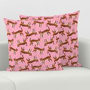 tigers fabric // tiger animal safari fabric andrea lauren - pink and orange