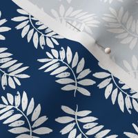 palms fabric // palm leaf tropical leaves fabric tropical fabric - navy and white