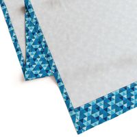 summer Blue triangle Hexagon cheater quilt