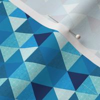 summer Blue triangle Hexagon cheater quilt