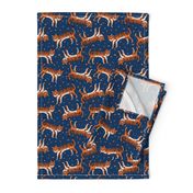 tigers fabric // tiger animal safari fabric andrea lauren - orange and navy