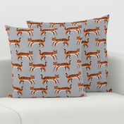 tiger fabric // tigers animals safari fabric - orange tigers