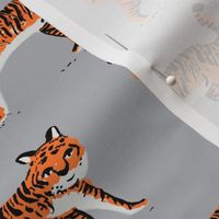 tiger fabric // tigers animals safari fabric - orange tigers