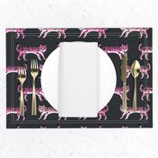 tiger fabric // tigers animals safari fabric - pink tigers