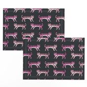 tiger fabric // tigers animals safari fabric - pink tigers