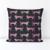 tiger fabric // tigers animals safari fabric - pink tigers