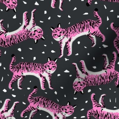tigers fabric // tiger animal safari fabric andrea lauren - pink tigers