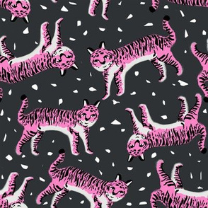 tigers fabric // tiger animal safari fabric andrea lauren - pink tigers