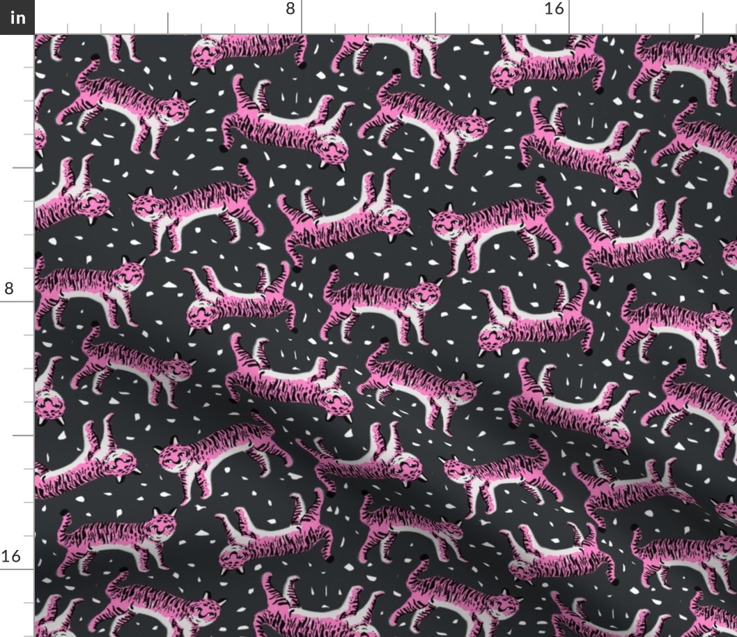 tigers fabric // tiger animal safari fabric andrea lauren - pink tigers