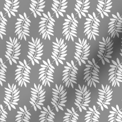 palms fabric // palm leaf tropical leaves fabric tropical fabric - grey